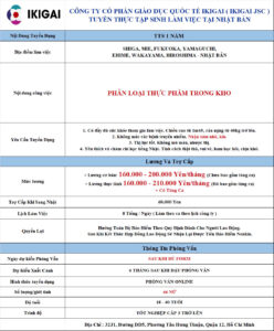 PHÂN LOẠI THỰC PHẨM TRONG KHO - NHIỀU TỈNH - PV: SAU KHI ĐỦ FORM