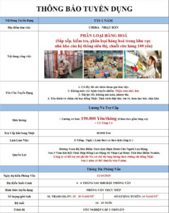 Phân loại hàng hóa ( 1 năm ) - Chiba - PV: 12/10/2025