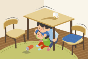 Cách ứng phó khi động đất xảy ra tại Nhật Bản ( Nguồn: tsunagari.or.jp )