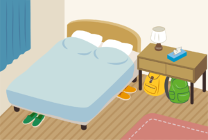 Cách phòng chống trong nhà để giảm nguy hiểm ( Nguồn: tsunagari.or.jp )