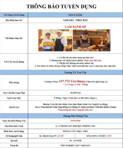 Làm bánh mì - Saitama - PV: 14/04/2026