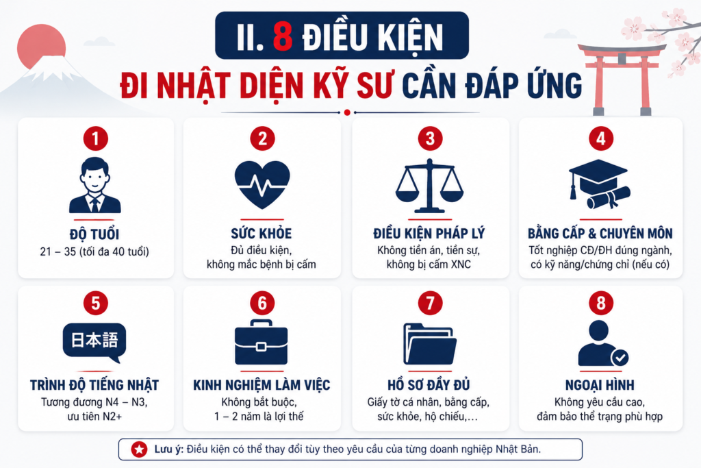 đi Nhật diện kỹ sư