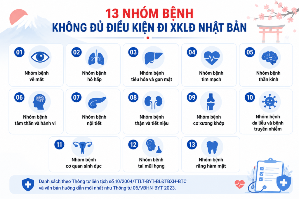 điều kiện đi XKLD Nhật Bản