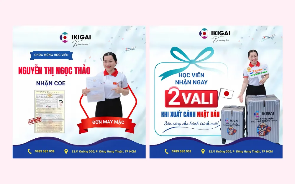 học viên IKIGAI xuất cảnh Nhật Bản