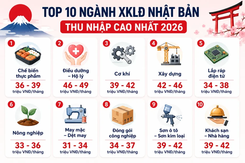 Xuất khẩu lao động Nhật Bản lương bao nhiêu