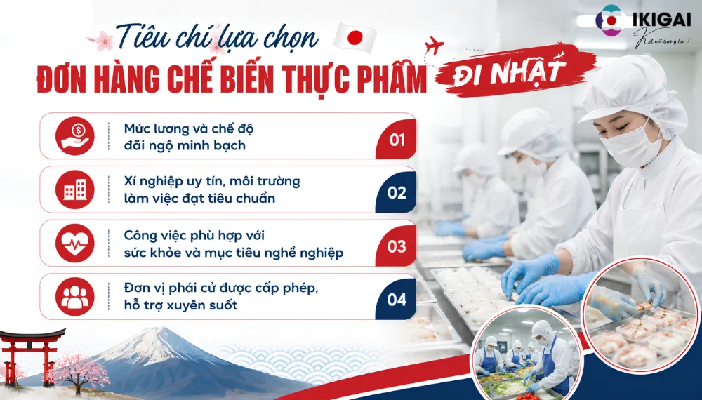 đơn hàng chế biến thực phẩm đi Nhật
