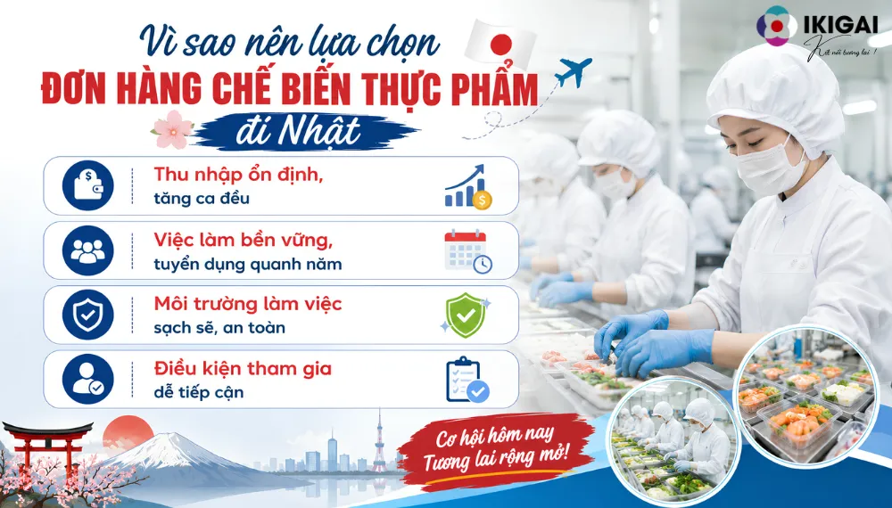 đơn hàng chế biến thực phẩm đi Nhật